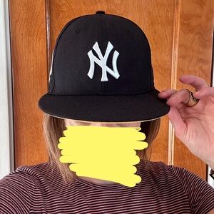 RARE 1999 NEW YORK YANKEES New Era World Series fitted hat 100% wool size 7 3/8
